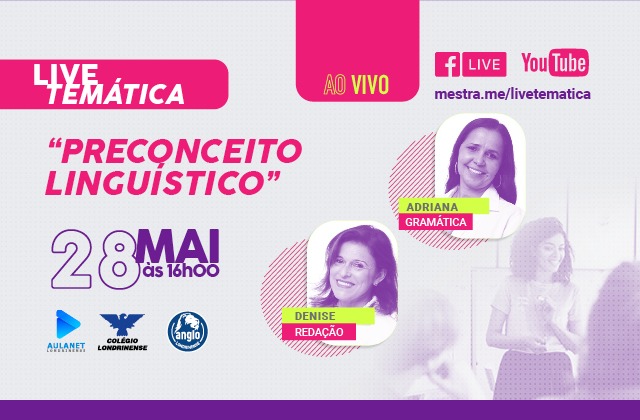 Preconceito Linguístico será discutido em live nesta quinta-feira